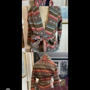Colorful Striped Open Cardigan